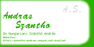 andras szantho business card